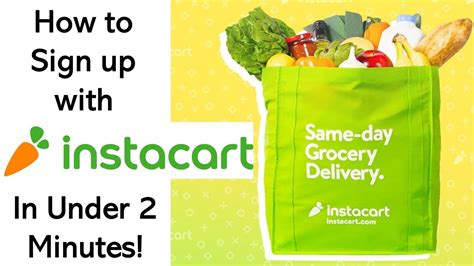 instacart sign.